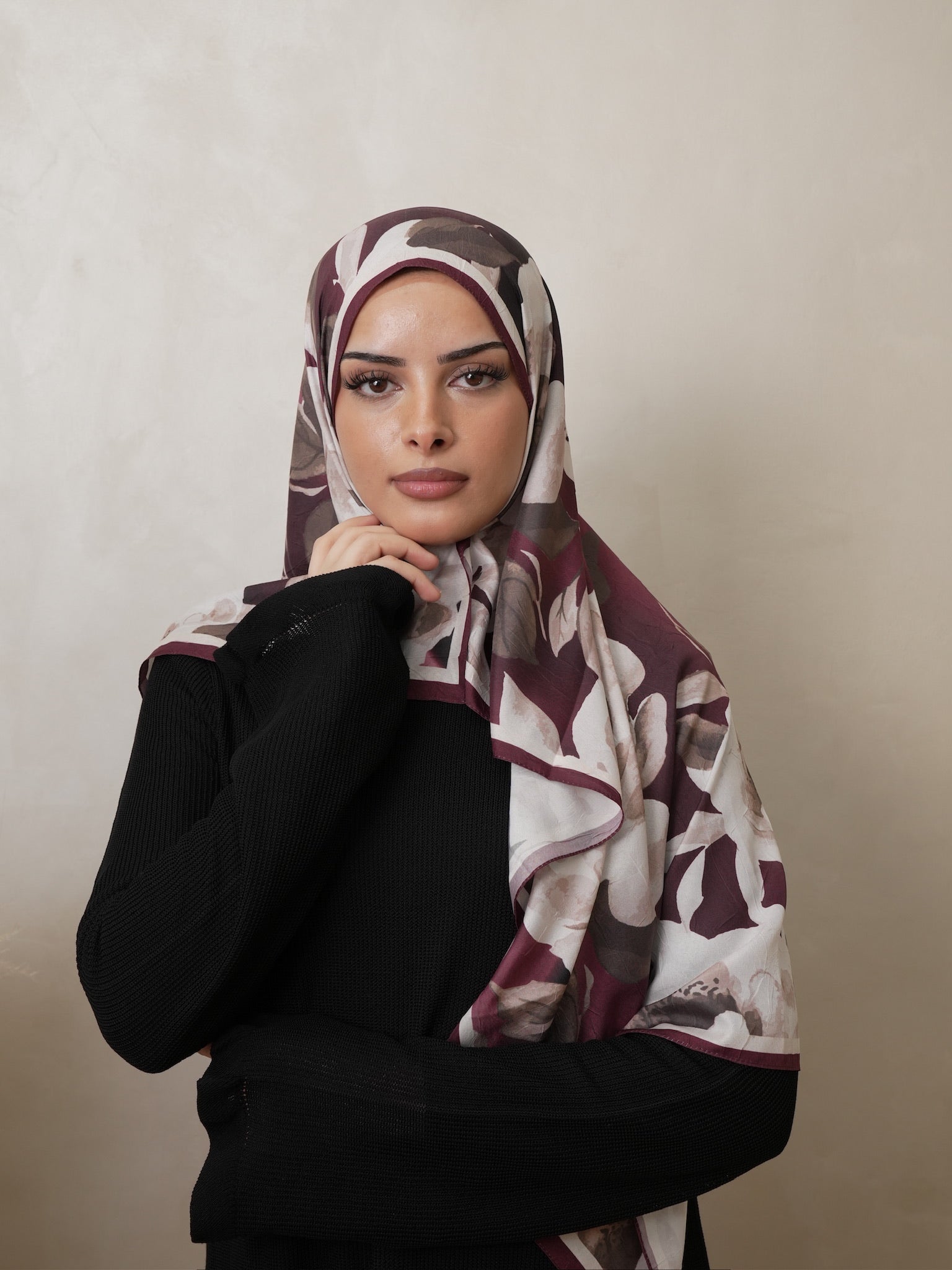 Wine Petal Hijab
