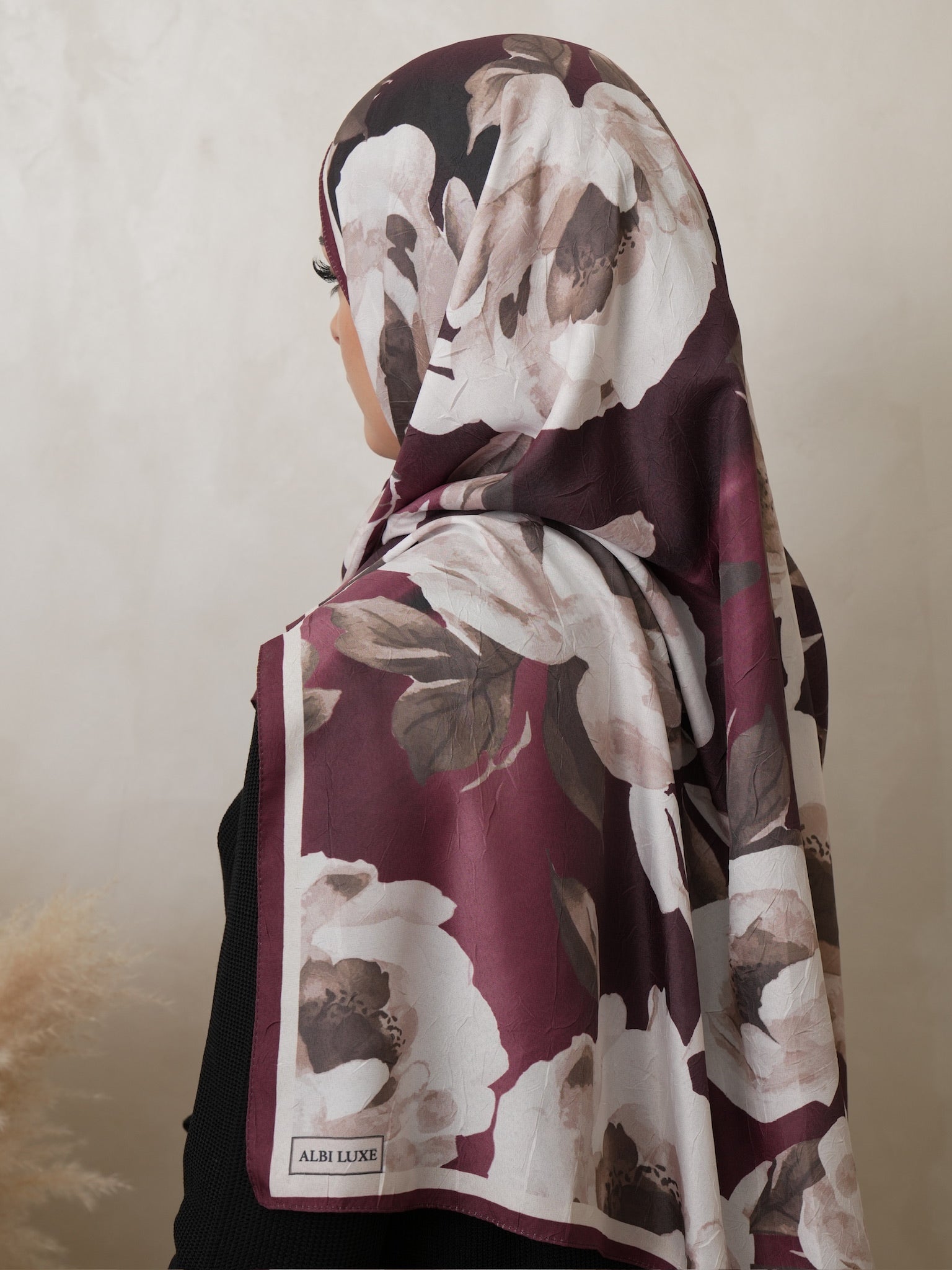 Wine Petal Hijab